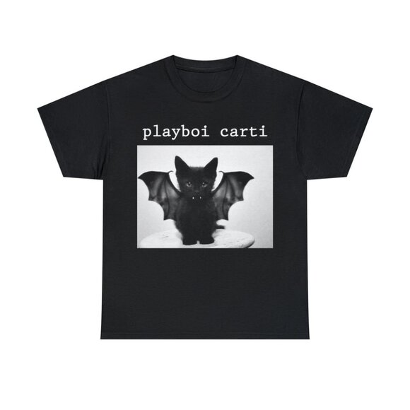 Generic Other - Playboi Carti Cat T Shirt Merch Meme Tee Tour, Meme T-Shirt Opium Black